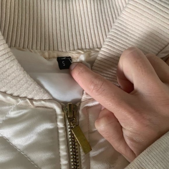 H&M Blush Quilted Puffer Bomber Jacket - Picture 2 of 6